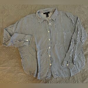 Forever 21 Striped Button Down Shirt